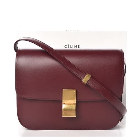 Celine Box Calfskin Medium Classic Box Flap Bag Forest